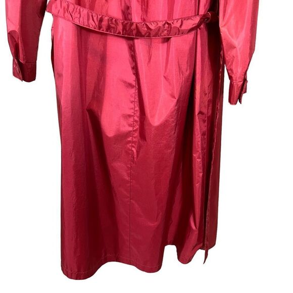 Vintage 80’s Aurora International by Abbmoor Red Trench Raincoat - Picture 15 of 16